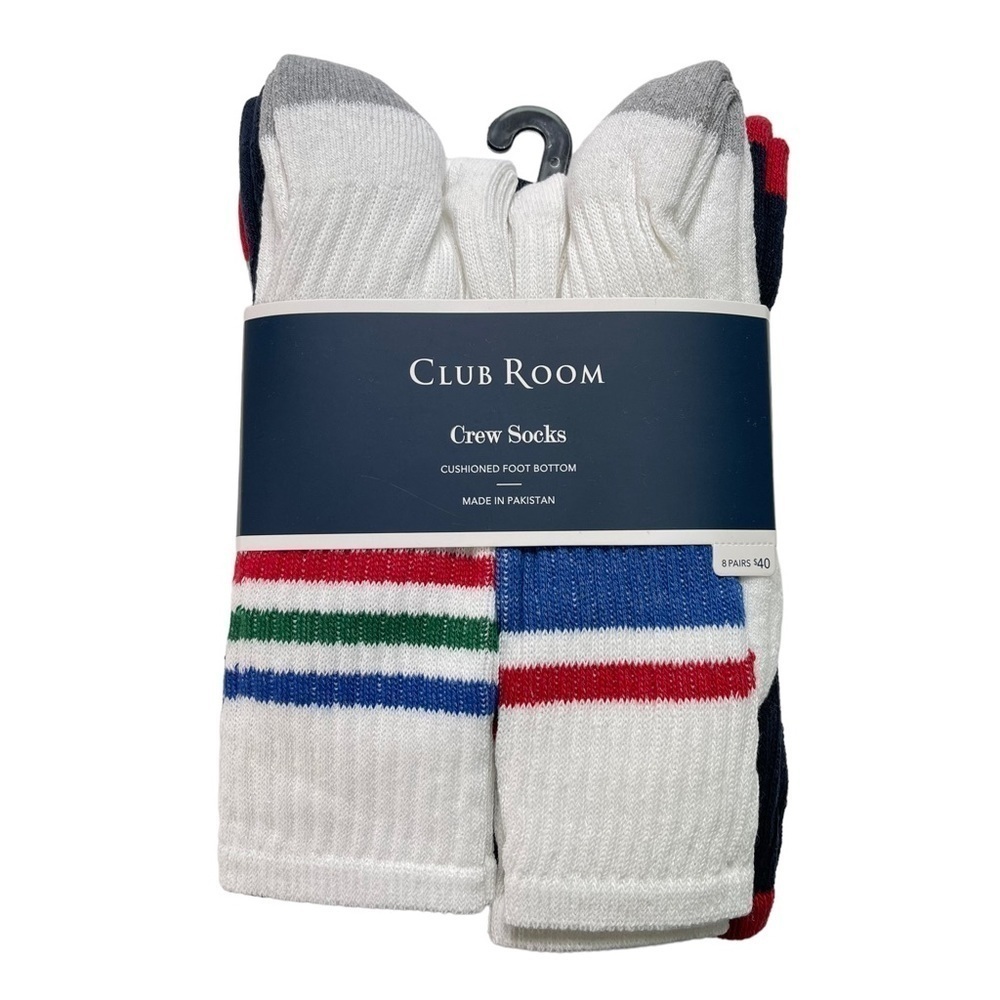 Club Room 8 Pack Mens Crew Socks Size 7-12 - Picture 5 of 6